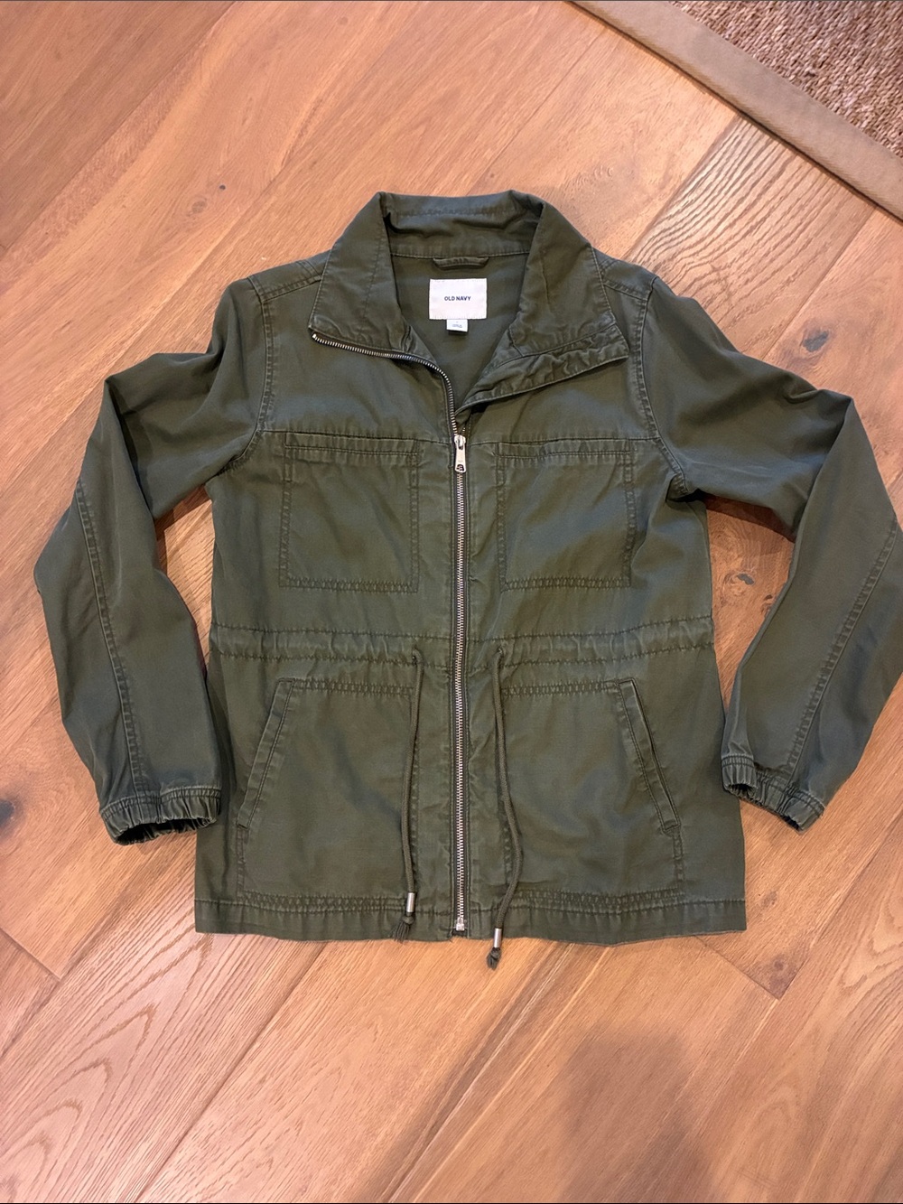 Old Navy Olive Utility Jacket with Front Zip